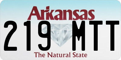 AR license plate 219MTT