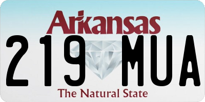 AR license plate 219MUA