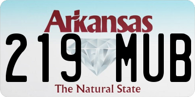 AR license plate 219MUB