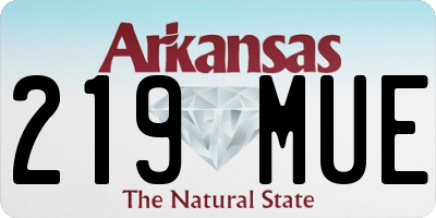 AR license plate 219MUE