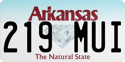 AR license plate 219MUI