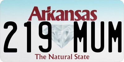 AR license plate 219MUM