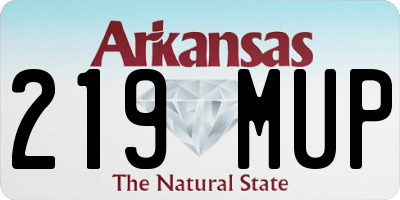 AR license plate 219MUP