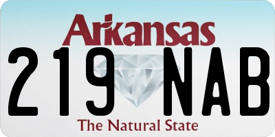AR license plate 219NAB