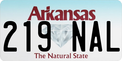AR license plate 219NAL