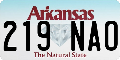AR license plate 219NAO