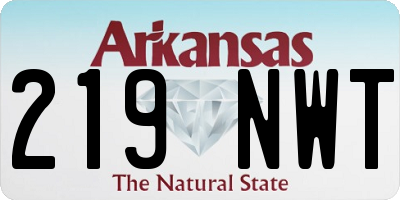 AR license plate 219NWT