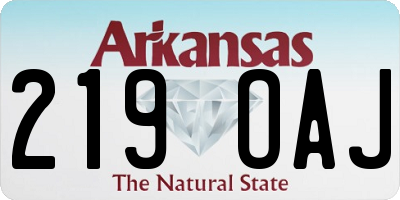 AR license plate 219OAJ
