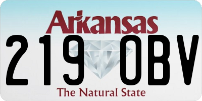 AR license plate 219OBV