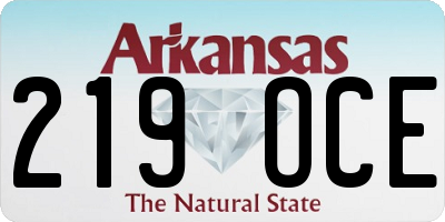 AR license plate 219OCE