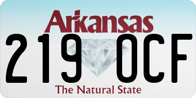 AR license plate 219OCF