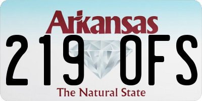 AR license plate 219OFS