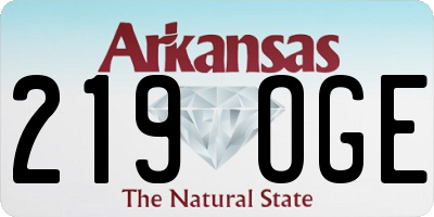 AR license plate 219OGE