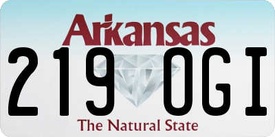 AR license plate 219OGI