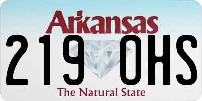 AR license plate 219OHS