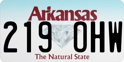 AR license plate 219OHW