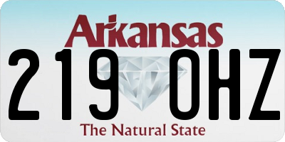 AR license plate 219OHZ