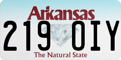 AR license plate 219OIY