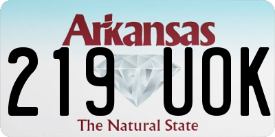 AR license plate 219UOK