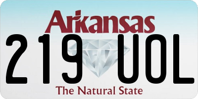 AR license plate 219UOL