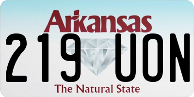 AR license plate 219UON