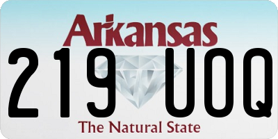 AR license plate 219UOQ