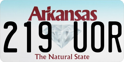 AR license plate 219UOR