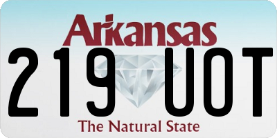 AR license plate 219UOT