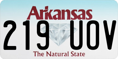 AR license plate 219UOV