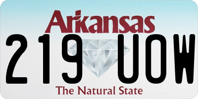AR license plate 219UOW