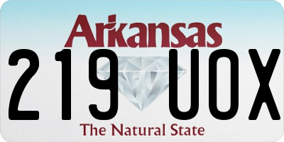 AR license plate 219UOX