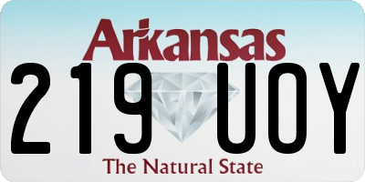 AR license plate 219UOY