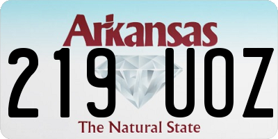 AR license plate 219UOZ