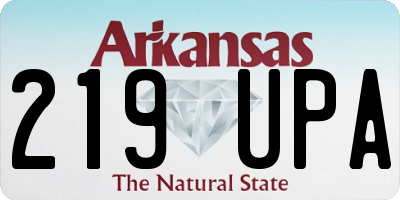 AR license plate 219UPA