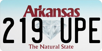 AR license plate 219UPE
