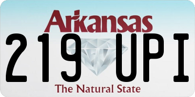 AR license plate 219UPI