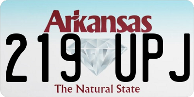 AR license plate 219UPJ