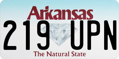 AR license plate 219UPN