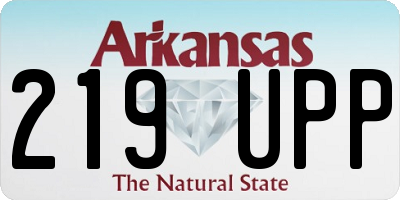 AR license plate 219UPP