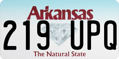AR license plate 219UPQ