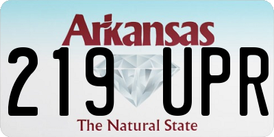 AR license plate 219UPR