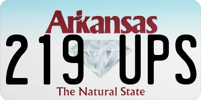 AR license plate 219UPS
