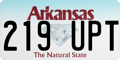 AR license plate 219UPT