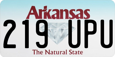 AR license plate 219UPU