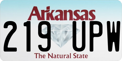 AR license plate 219UPW