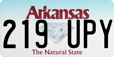 AR license plate 219UPY