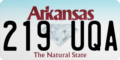AR license plate 219UQA