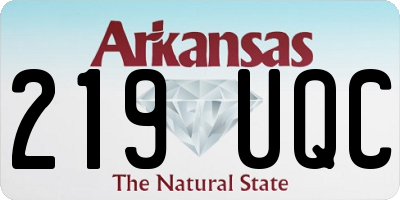 AR license plate 219UQC