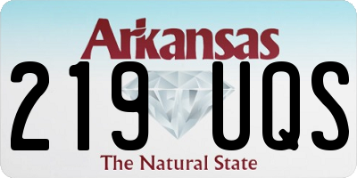 AR license plate 219UQS