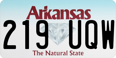 AR license plate 219UQW